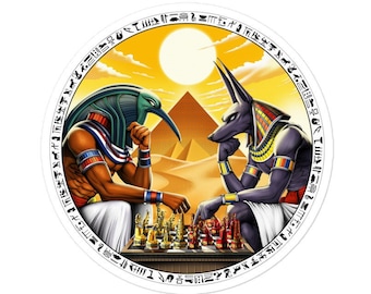 Adesivo dio egizio Anubi, adesivo divinità egizia Thoth, adesivo piramidi egizie, adesivo mitologia egizia, regalo antico Egitto