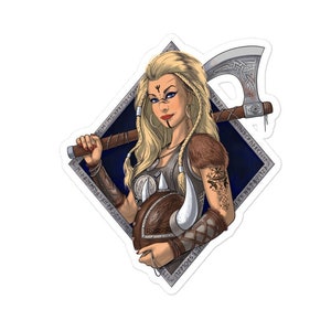 Norse Viking Warrior Sticker - Nordic Mythology Stickers - Scandinavian Pagan Decals - Viking Decal - Viking Gifts - Norse Gift Idea