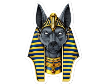 Pegatina del dios egipcio Anubis, pegatina de la mitología egipcia, calcomanía del antiguo Egipto, pegatina del faraón, pegatina del símbolo egipcio, regalos egipcios