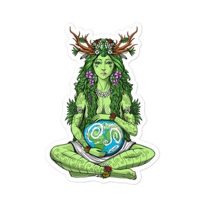 Gaia Greek Goddess Sticker - Mother Earth Nature Sticker - Hippie Stickers - Greek Mythology Sticker - Spiritual Pagan Decals - Gaia Decal