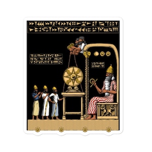 Adesivo Anunnaki - Adesivo divinità della mitologia sumera - Decalcomanie antiche della Mesopotamia - Decalcomania della mitologia babilonese - Regali Anunnaki