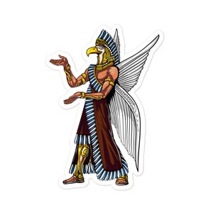 Adesivo alieno Anunnaki - Adesivi divinità mitologia sumera - Decalcomania mitologia babilonese - Adesivi antica mesopotamica - Adesivi cospirazione