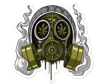 Gas Mask Sticker Etsy