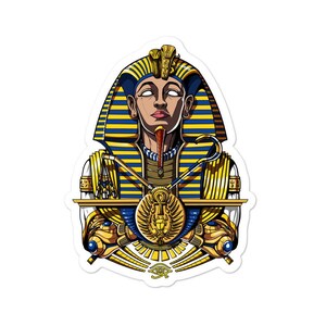 Vinylsticker Egyptische farao Toetanchamon - sticker koning Tut - sticker Egyptische koning - sticker oude Egyptische mythologie - Kemet-stickers