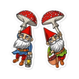 Pilz Wichtel Aufkleber, Hippie Aufkleber, Wald Aufkleber, Pilze Aufkleber, Fungi Aufkleber, Fairycore Aufkleber, Cottagecore Aufkleber