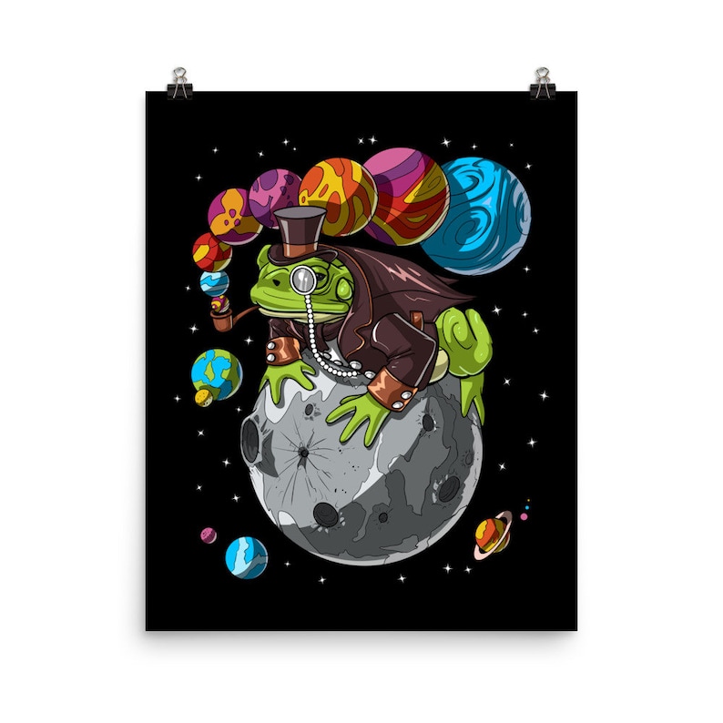 Bufo Alvarius Toad Canvas Poster Psychedelic Frog Wall Decor Etsy