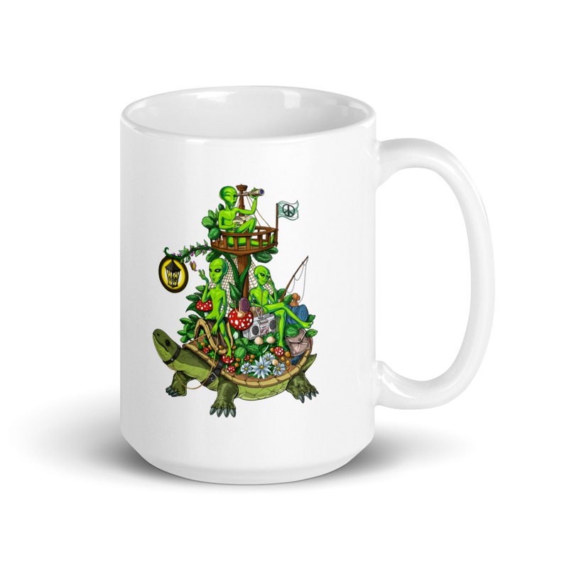 Taza de café divertida con extraterrestres, taza con extraterrestres, taza con extraterrestres, tazas con extraterrestres, regalo para amantes de los extraterrestres imagen 3