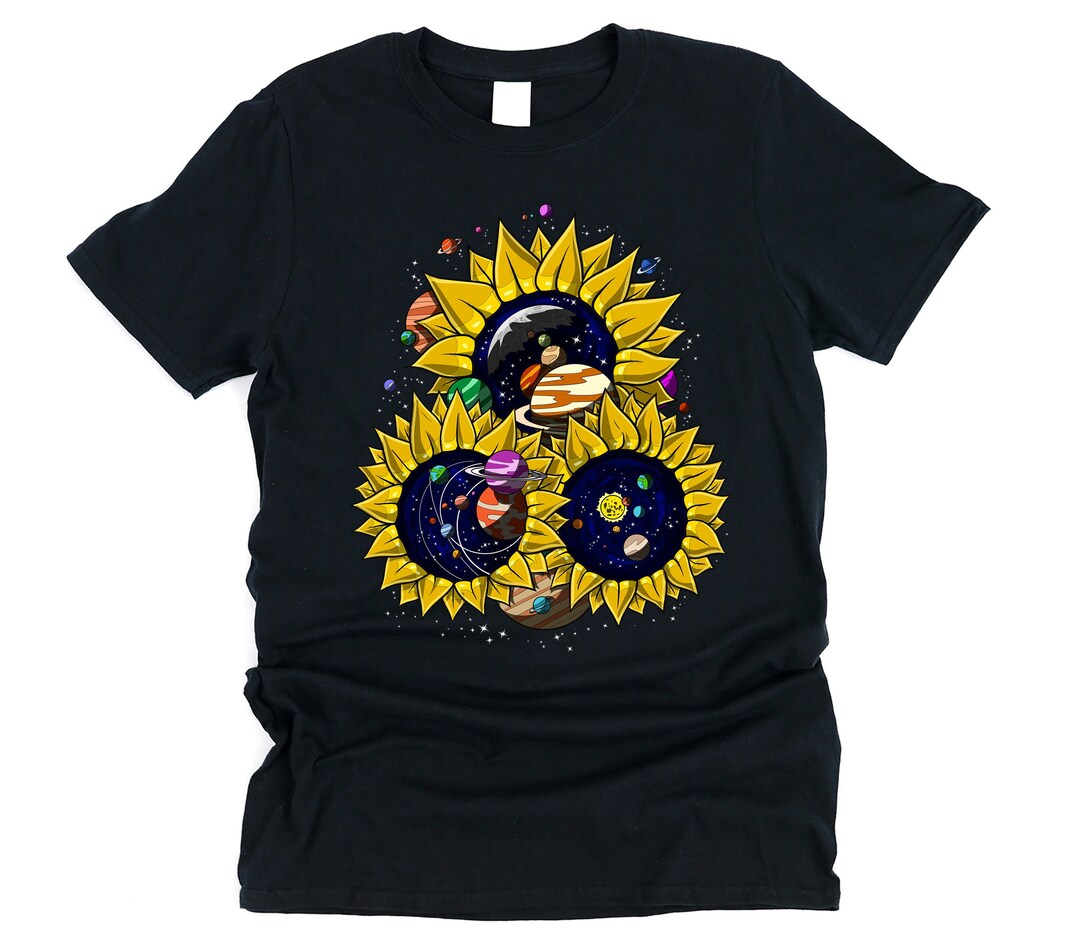 Psychedelic Sunflower Life Flower Forest Nature Fantasy T-Shirt Unisex Tee  Gift