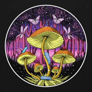 Psychedelic Mushrooms Hoodie, Trippt Fungi Forest Sweatshirt image 3