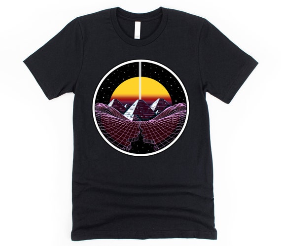 Synthwave Egyptian Pyramids Shirt Psychedelic Retro 80s Tee - Etsy