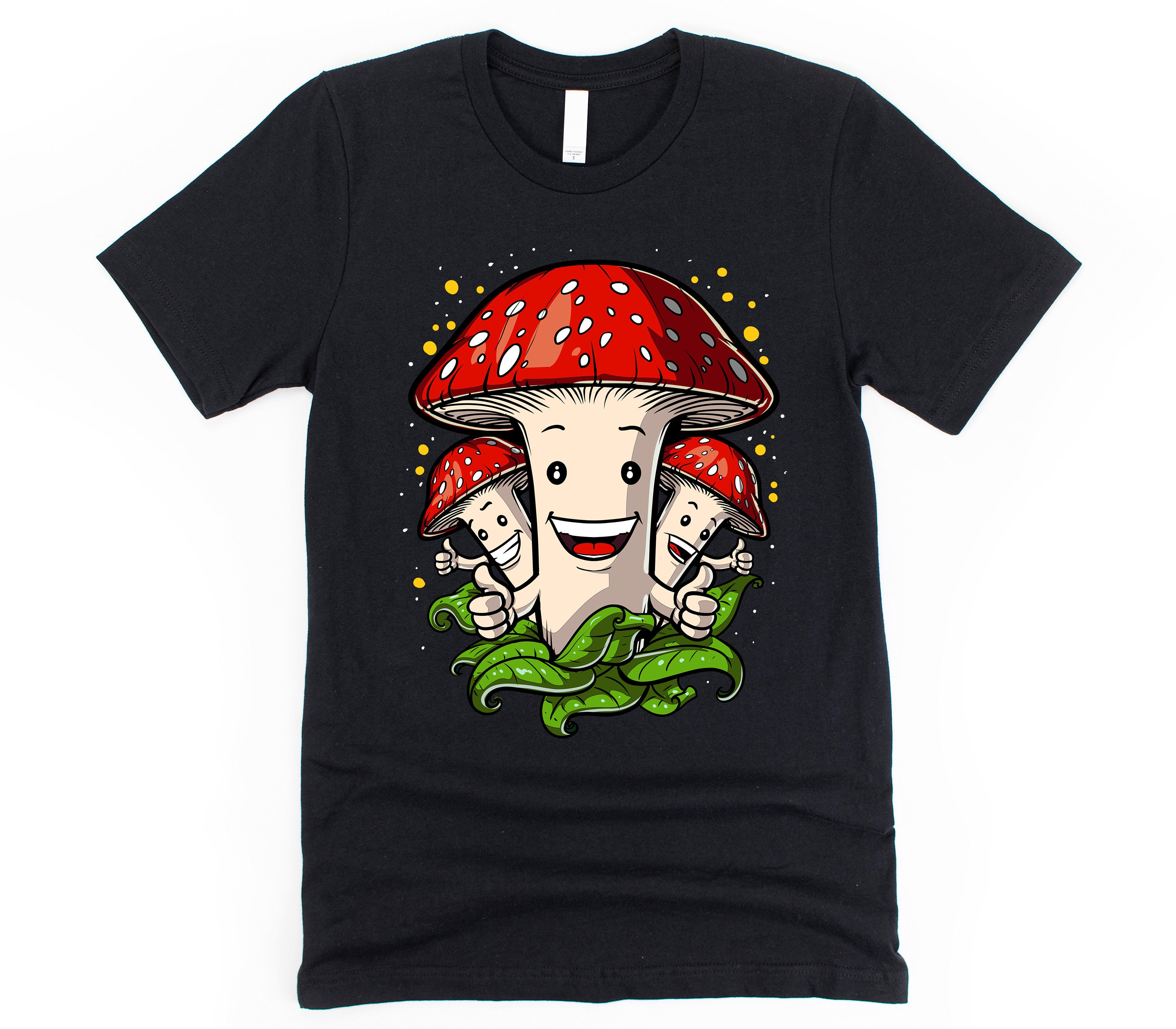 Magic Mushrooms T Shirt Funny Psychedelic Tee Amanita Etsy