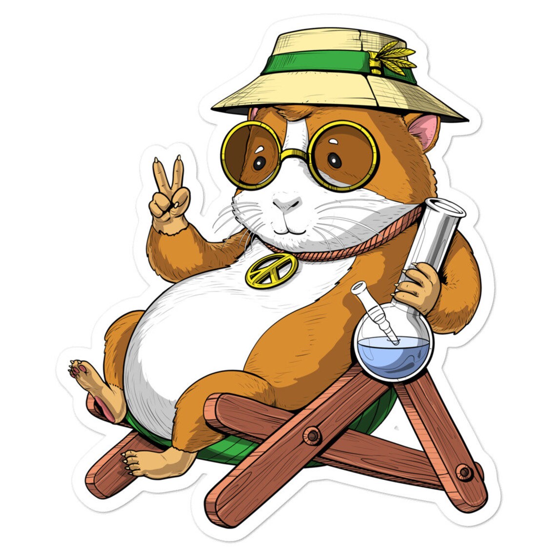 Guinea Pig Smoking Weed Sticker Cannabis Sticker Stoner Etsy