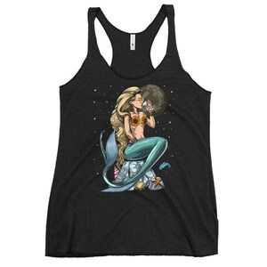 Mermaid Womens Tank Top, Hippie Tank, Mermaid Racerback Tank, Hippie Clothes, Hippie Clothing, Mermaid Apparel, Hippie Outfit