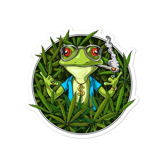 50 Fantasy Hippie Marijuana Stickers Personality Green Leaf