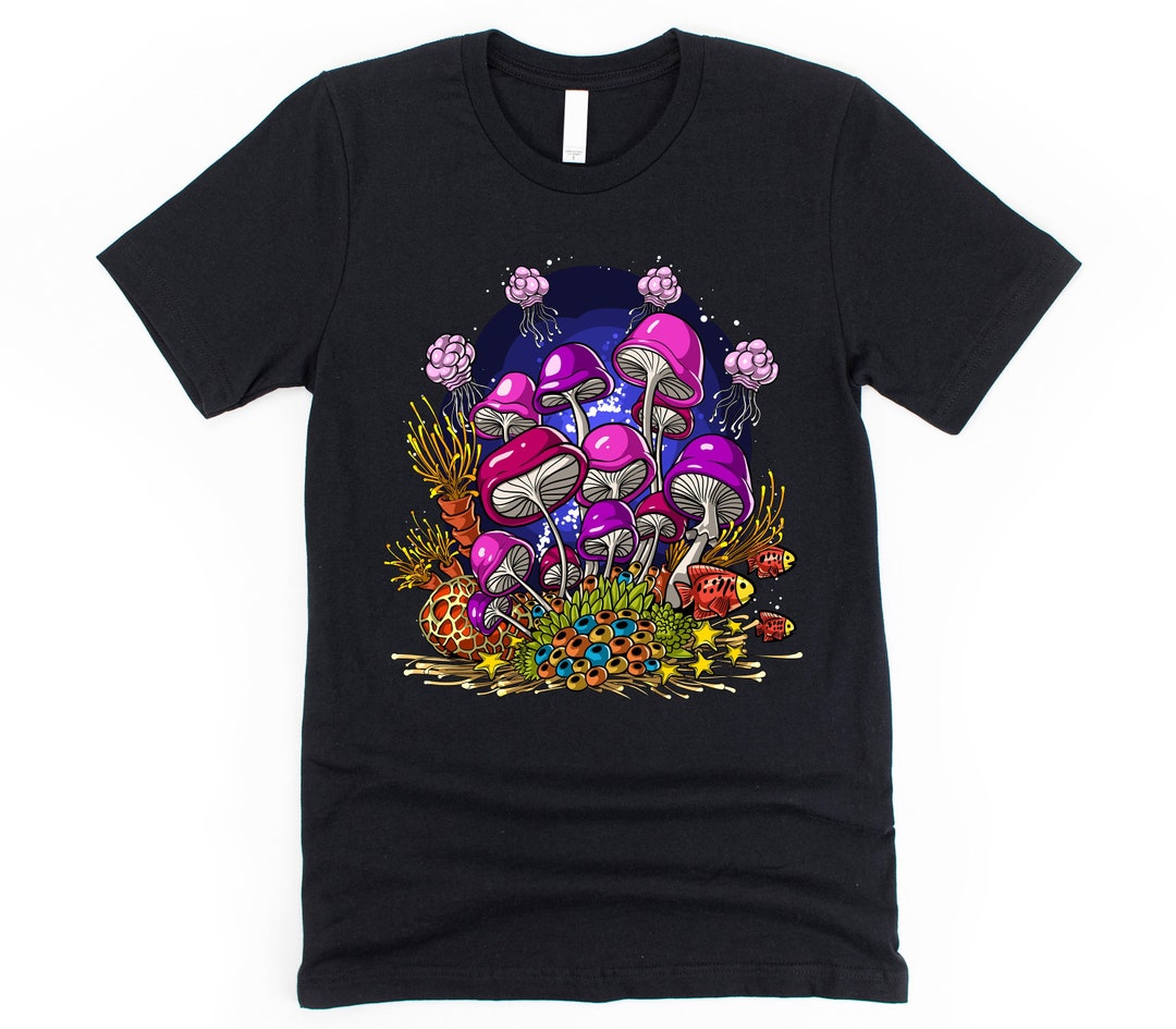 Psychedelic Mushroom Shirt Ocean Magic Mushrooms Tee - Etsy