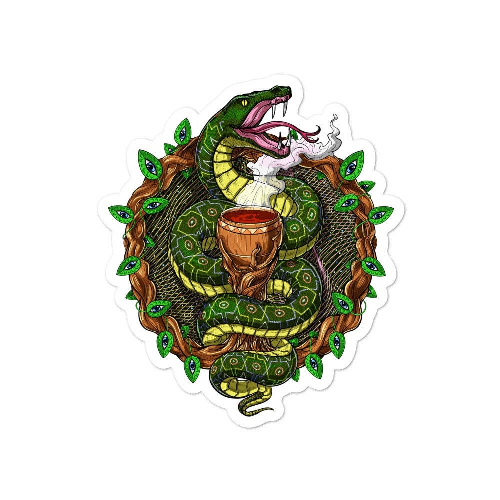 Ayahuasca Snake Sticker DMT Vinyl Sticker Psychedelic - Etsy Canada