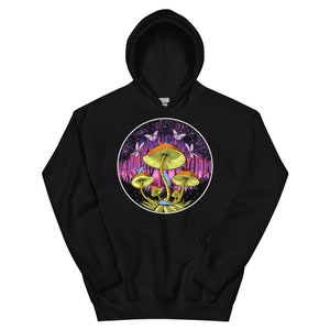 Psychedelic Mushrooms Hoodie, Trippt Fungi Forest Sweatshirt image 2