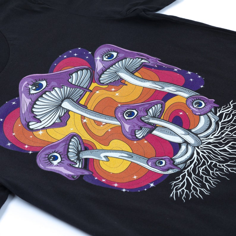 Magic Mushrooms Unisex T Shirt Psychedelic Eyes Tee Etsy 1924