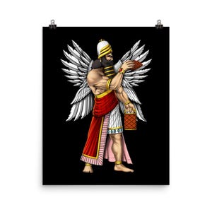 Anunnaki Poster: Sumerian God Art Print, Mesopotamian Decor