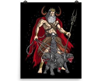 Greek God Hades Poster - Ancient Greek Mythology Wall Decor - Ancient Greece Art Print - God Hades Room Decor - God Hades Gifts