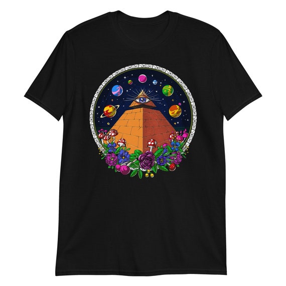 Psychedelic Egyptian Pyramid T-shirt, Illuminati Shirts, Conspiracy Theory  Shirt, All Seeing Eye Tee, Psychedelic Clothing, Pyramid Clothes - Etsy