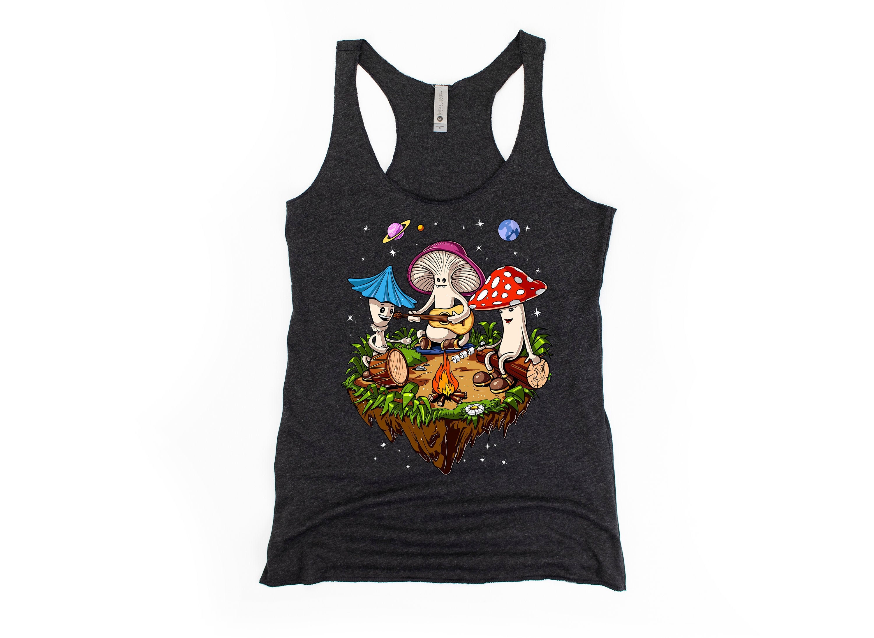 Hippie Mushrooms Womens Tank Top Psychedelic Shrooms Tanks Etsy
