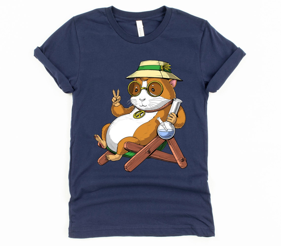Guinea Pig Smoking Weed Tshirt Funny Cannabis Stoner Tee Etsy