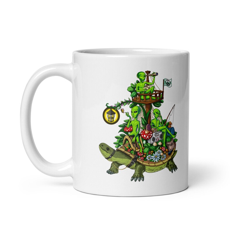 Taza de café divertida con extraterrestres, taza con extraterrestres, taza con extraterrestres, tazas con extraterrestres, regalo para amantes de los extraterrestres imagen 2