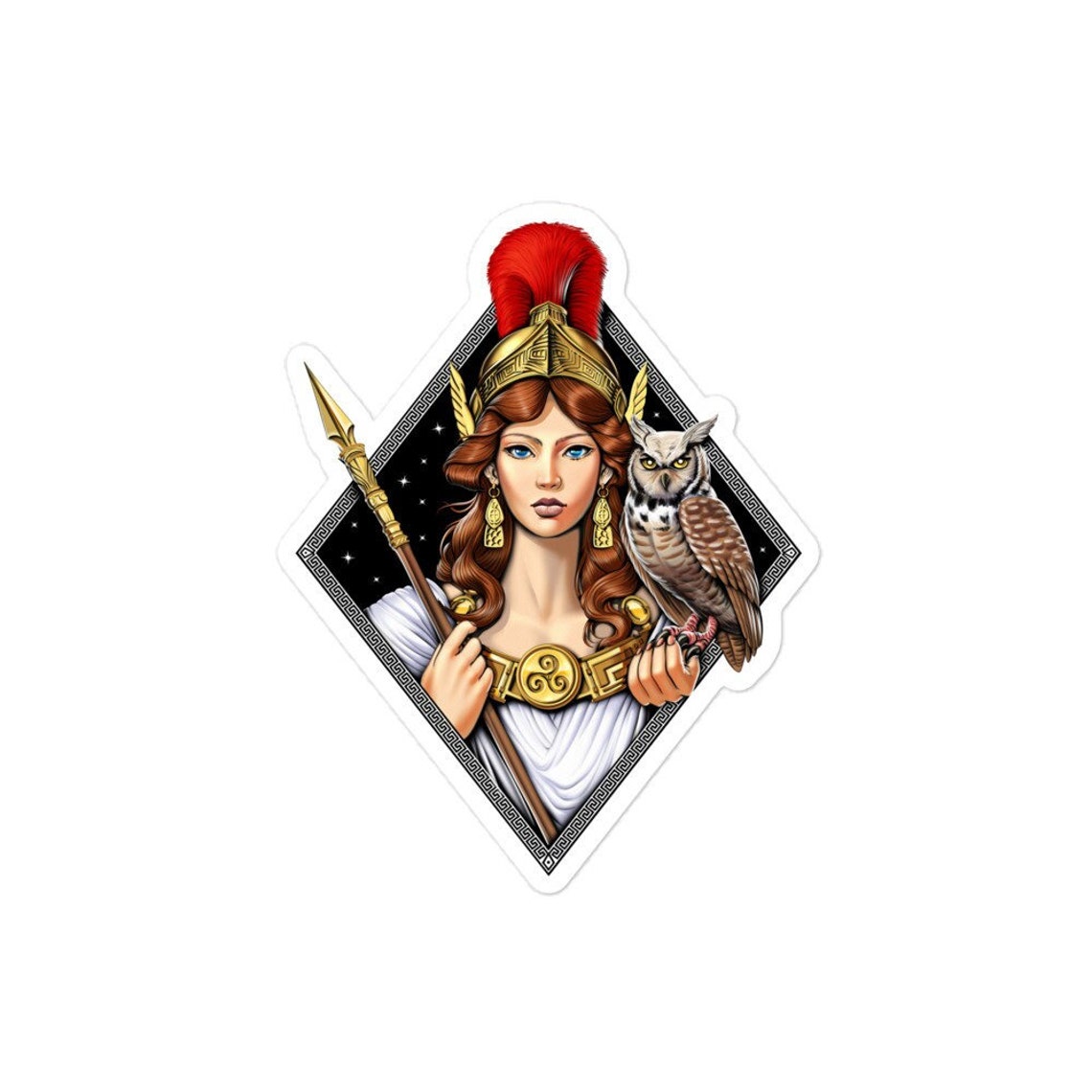 Athea Sticker Greek Goddess Athena Sticker, Ancient Greece Sticker, Greek Mythology ...
