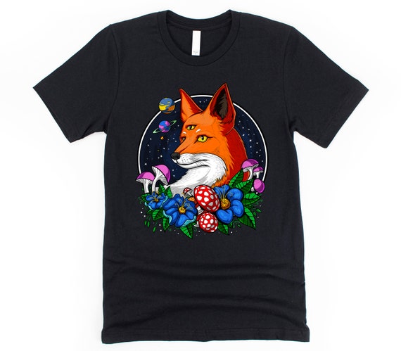 Psychedelic Fox T-shirt All Seeing Eye Shirt Magic | Etsy