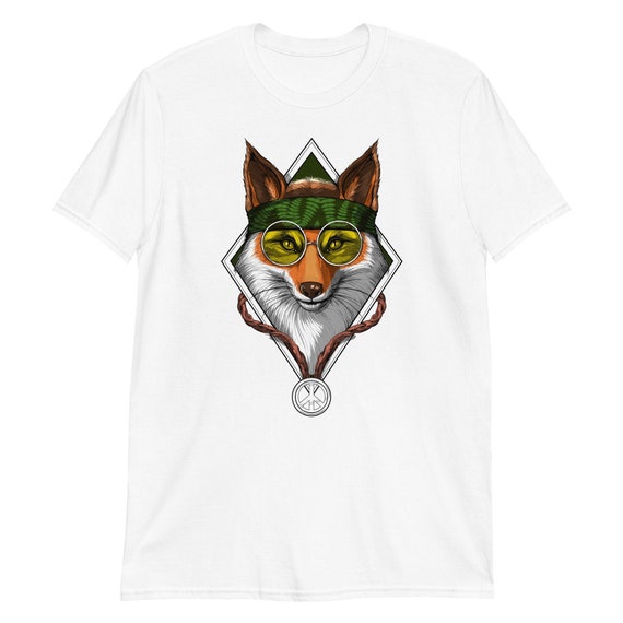 Fox T-Shirt, Hippie Shirt, Funny Fox Tee, Hippie Unisex Shirt, Fox Clothes, Fox Clothing, Fox Apparel