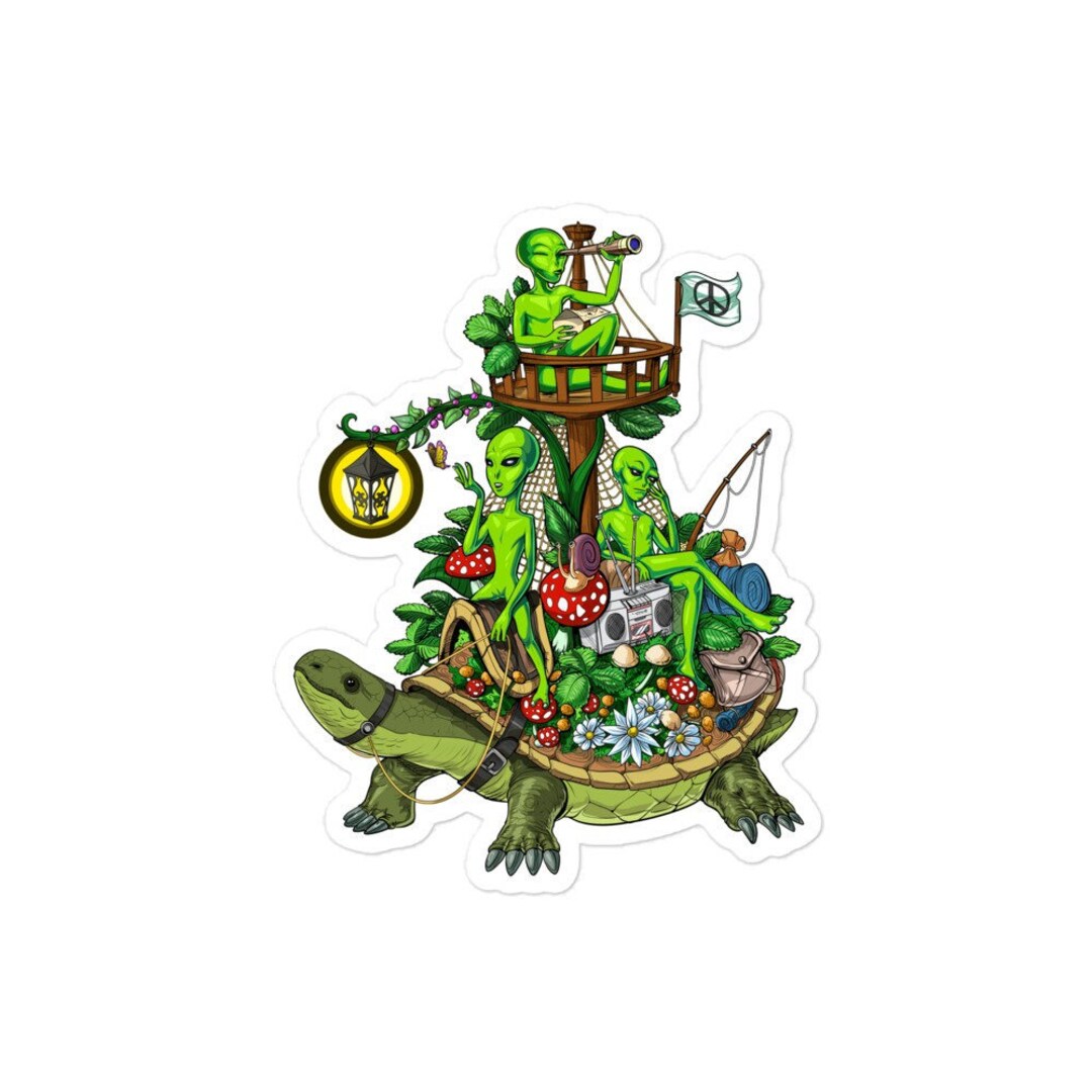 Aliens Sticker, Funny Alien Stickers, Aliens Stickers, Turtle Stickers ...