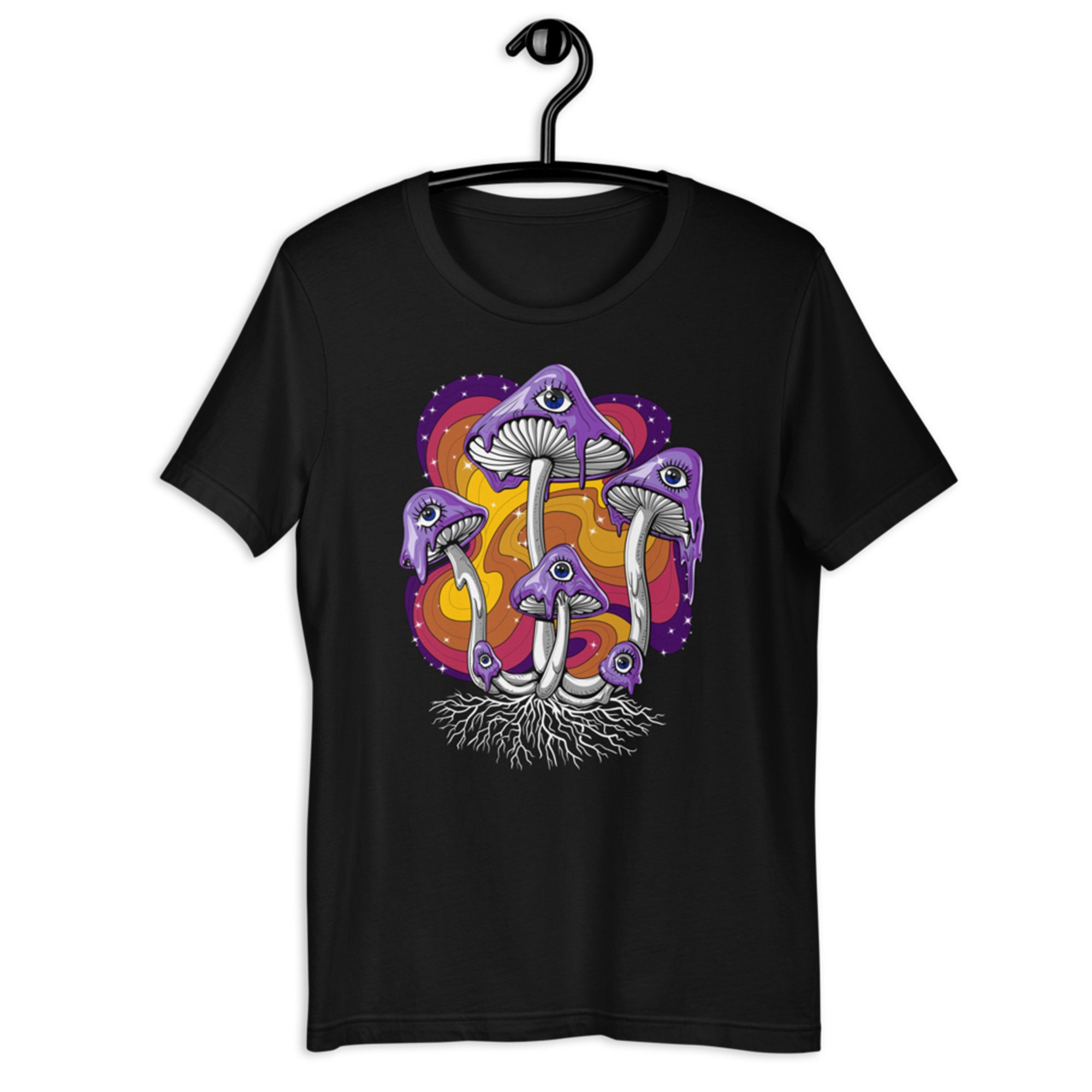 Magic Mushrooms Unisex T-shirt Psychedelic Eyes Tee | Etsy