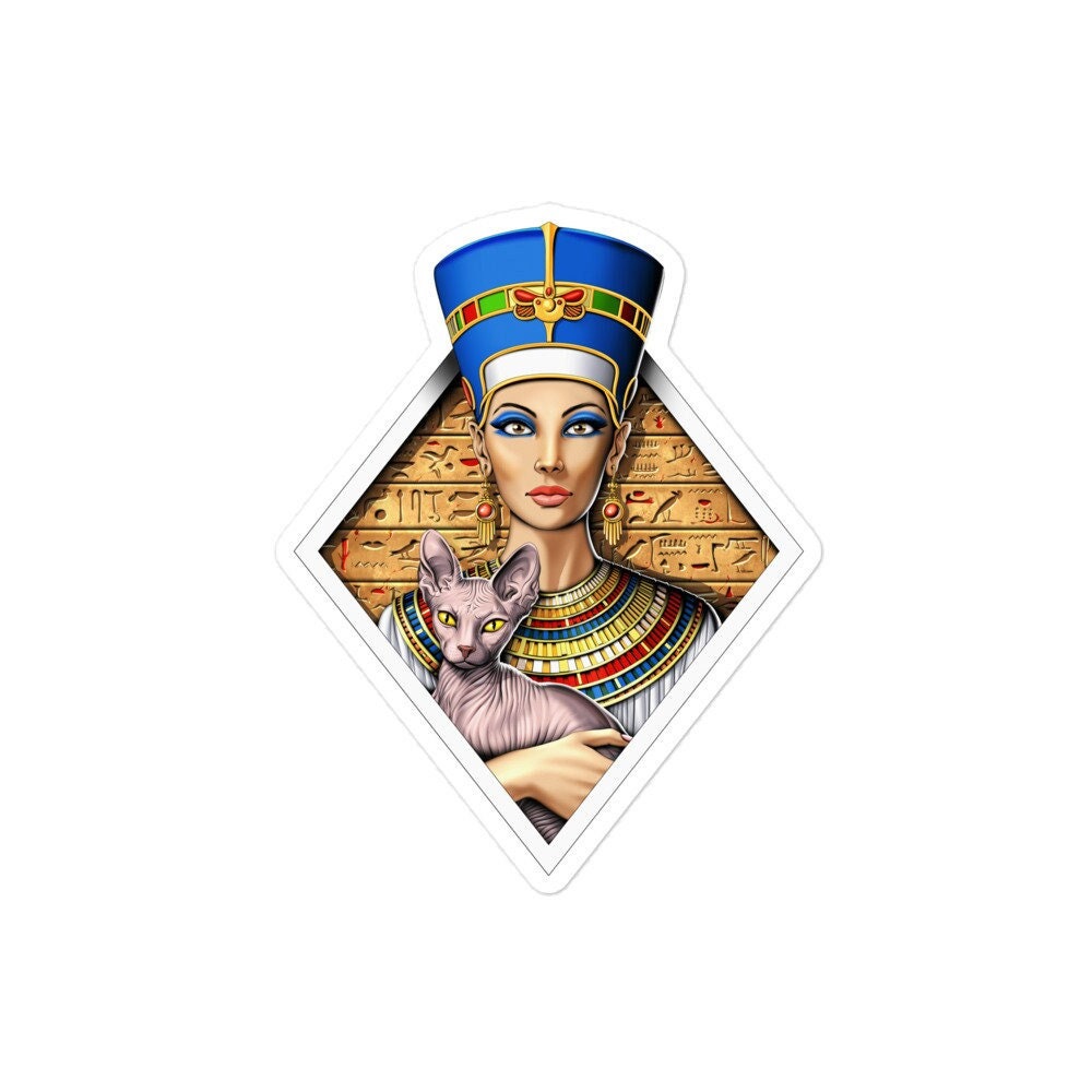 Egyptian Queen Nefertiti Sticker, Ancient Egypt Sticker, Egyptian 