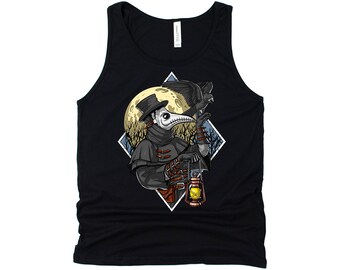 Plague Doctor Goth Unisex Tank - Gothic Fantasy Mens Tank - Steampunk Tank - Horror Tanks - Gothic Clothing - Gothic Clothes - Gothic Outfit