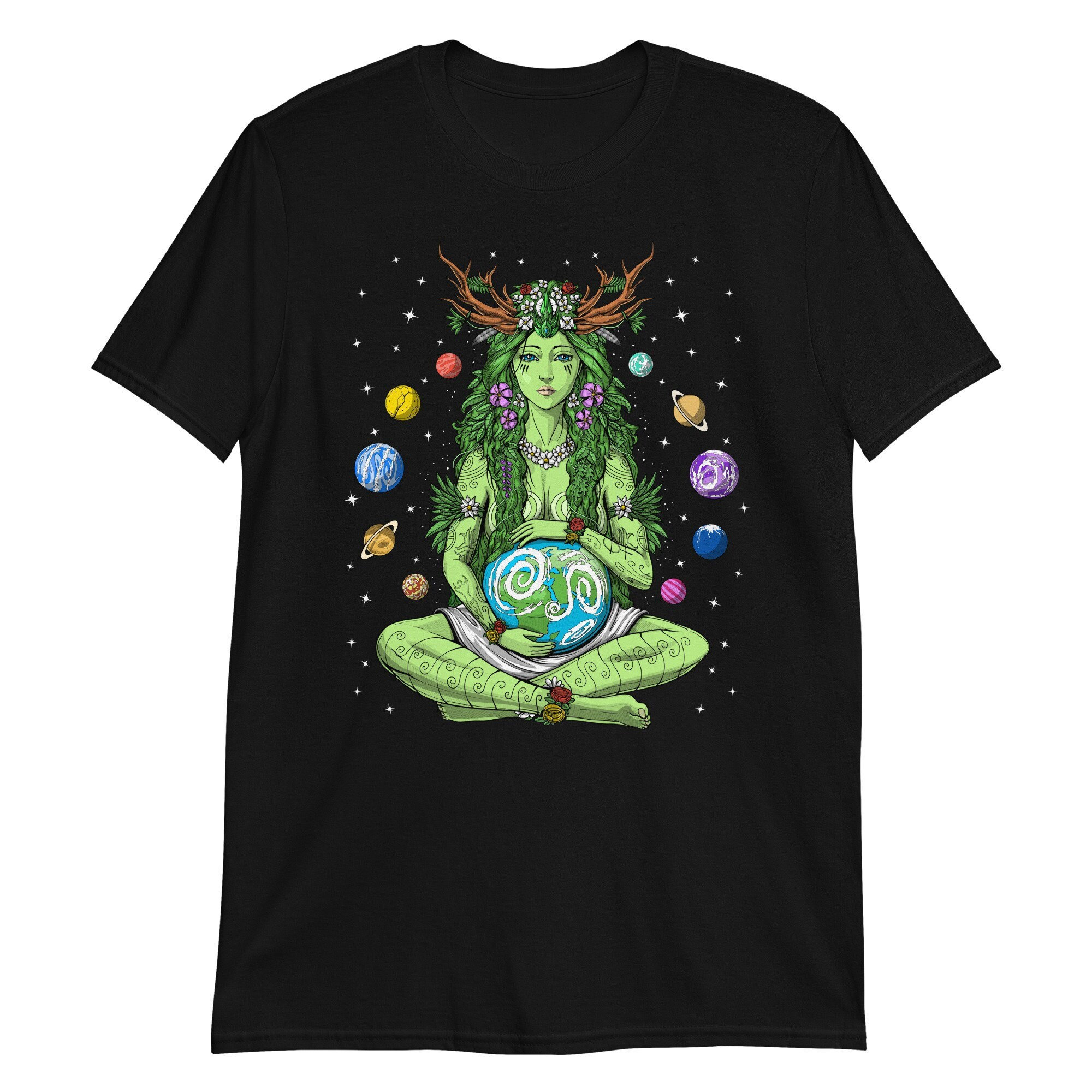 Gaia Shirt, Mother Earth Shirt, Spiritual Hippie Shirts, Nature Goddess Shirt, Pagan Clothes, Greek Mythology Shirt, Environmental Clothing