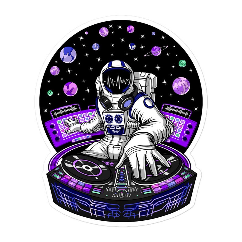 Space Astronaut DJ Sticker Psytrance Dubstep Decals Acid - Etsy Ireland