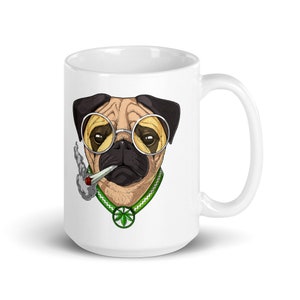 Pug Dog Smoking Weed Mug Stoner Cannabis Mug Marijuana - Etsy