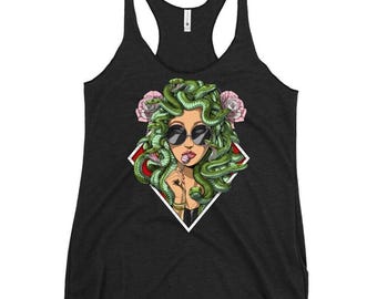 Canotta da donna Medusa, Canotta mitologia greca, Abbigliamento Medusa, Vestiti Medusa, Abbigliamento Medusa, Completo Medusa, Canotta da donna Medusa