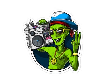 Funny Alien Sticker - Alien Decals - Aliens Stickers - Alien Lover Gift - Alien Gifts