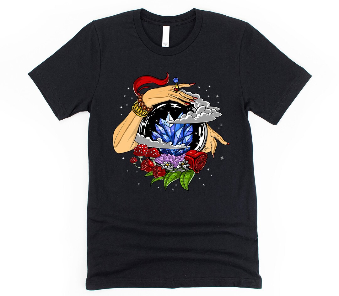 Fortune Teller Womens Shirt Magical Crystal Ball Tee Witch Etsy