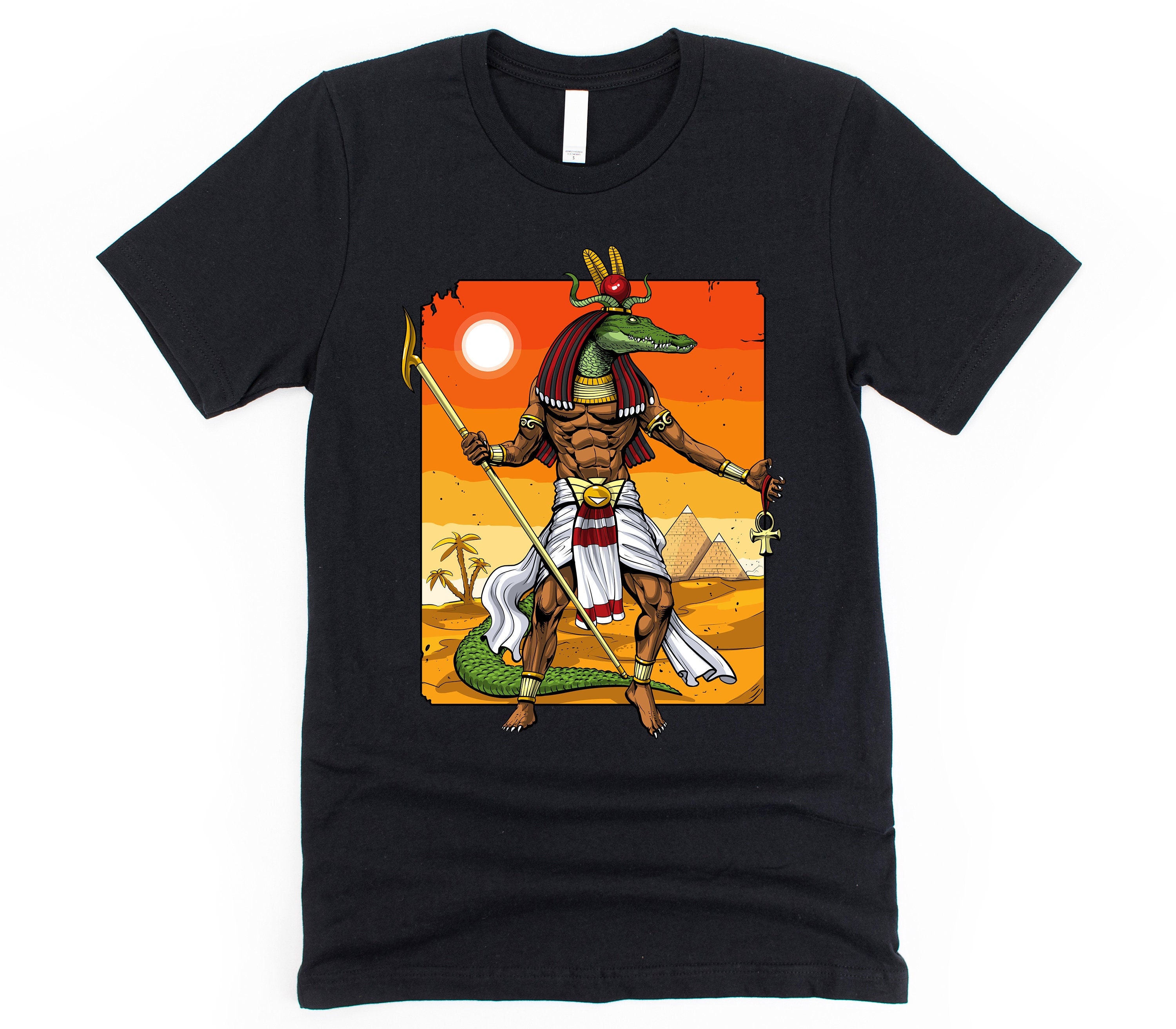 Egyptian God Sobek Shirt Crocodile Pharaoh Deity Shirt - Etsy