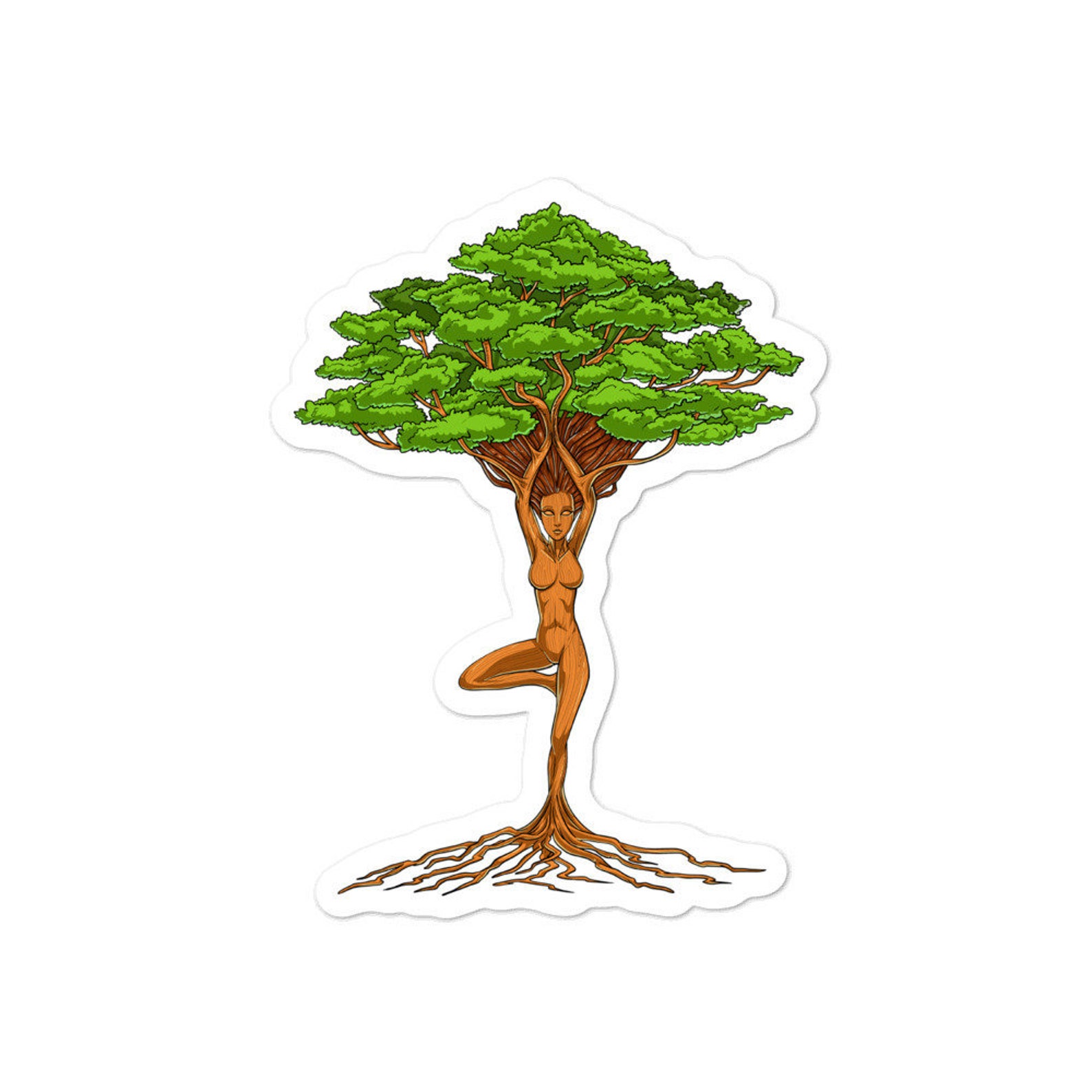 Tree of Life Sticker Zen Yoga Sticker Spiritual Decal Etsy