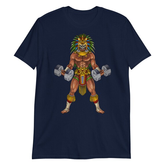 Aztec Jaguar Warrior Bodybuilder T-shirt, Bodybuilding