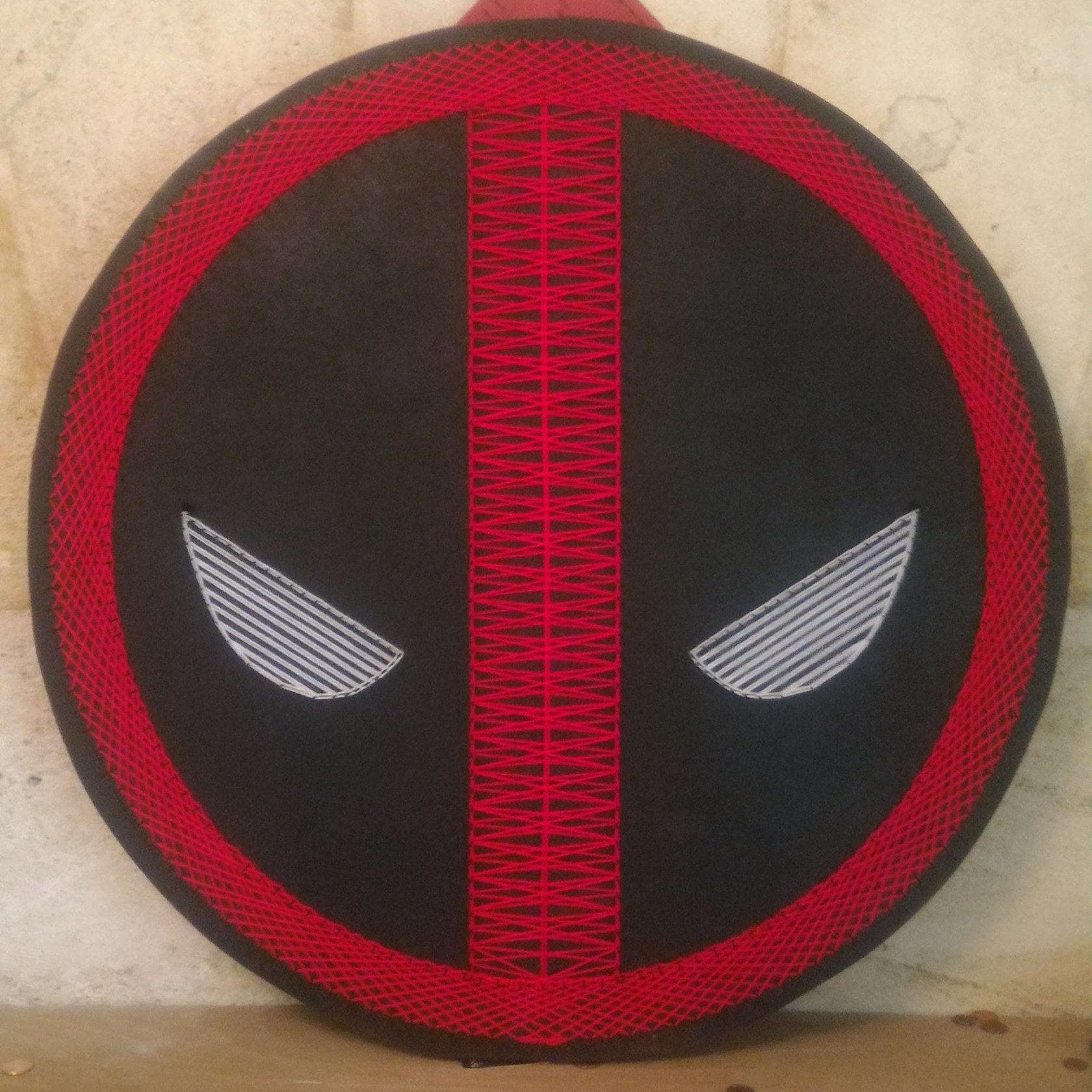 string Art Deadpool - Uv Fluo 80x80cm