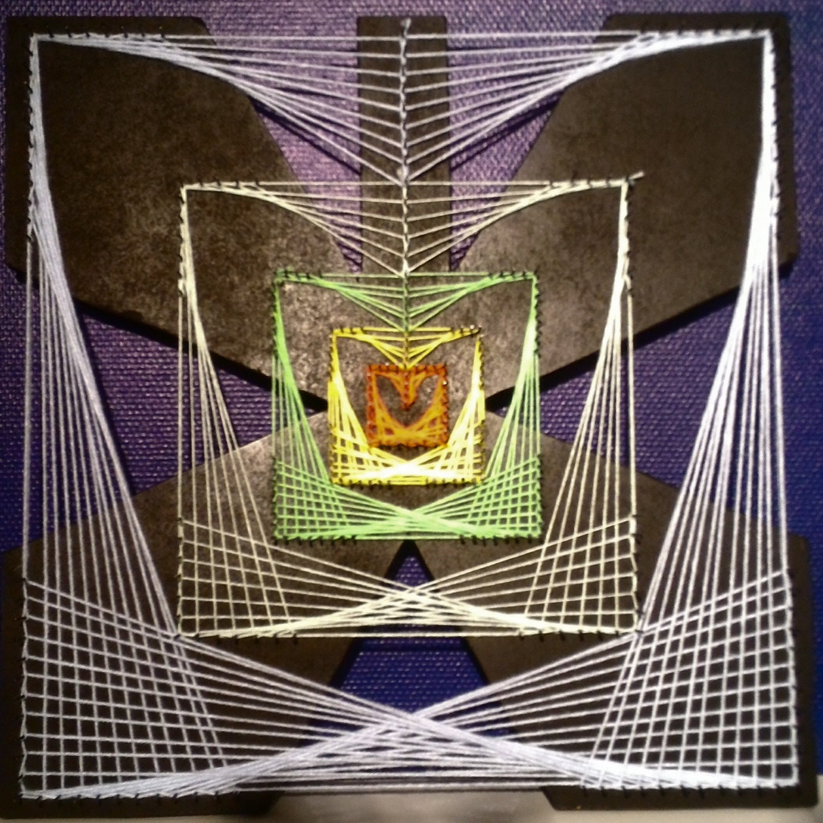 string Art Love Tunnel - Uv Fluo 45x45cm