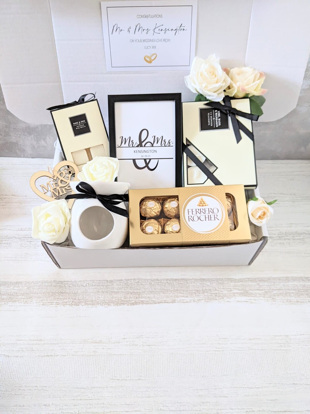 Luxury Wedding Hamper/personalised Wedding Frame/pamper Hamper/mr and