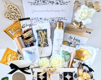 Luxury Spa Gift Box: Pamper Hamper with Tealight Holder/Gift For Her/Pamper Hamper/July Birthday/Hug In A Box/Bride To Be/Wife/Mum/Teacher