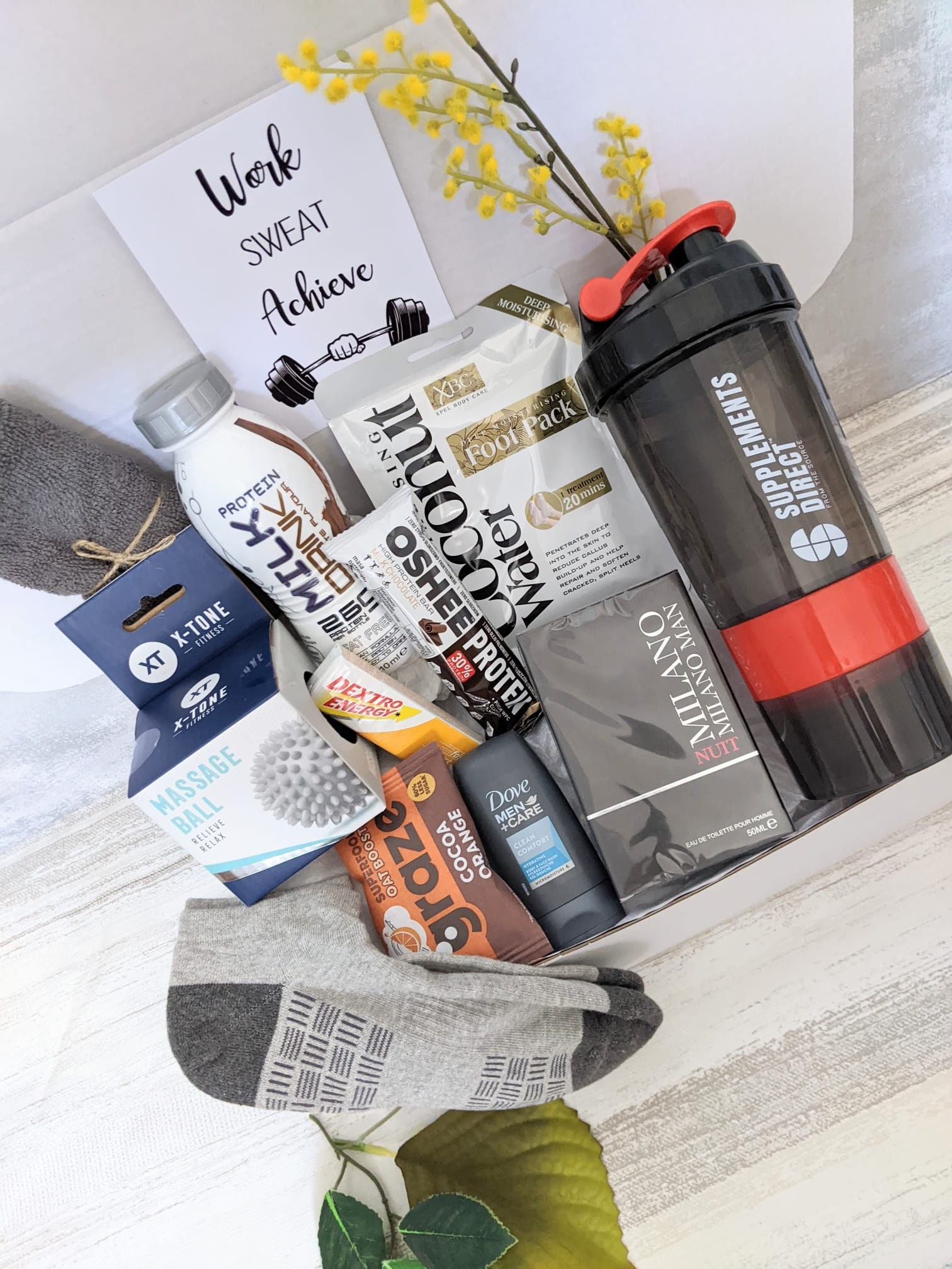 Mens Fitness Fuel Box/pamper Hamper/fathers Day Gift/gift for Him