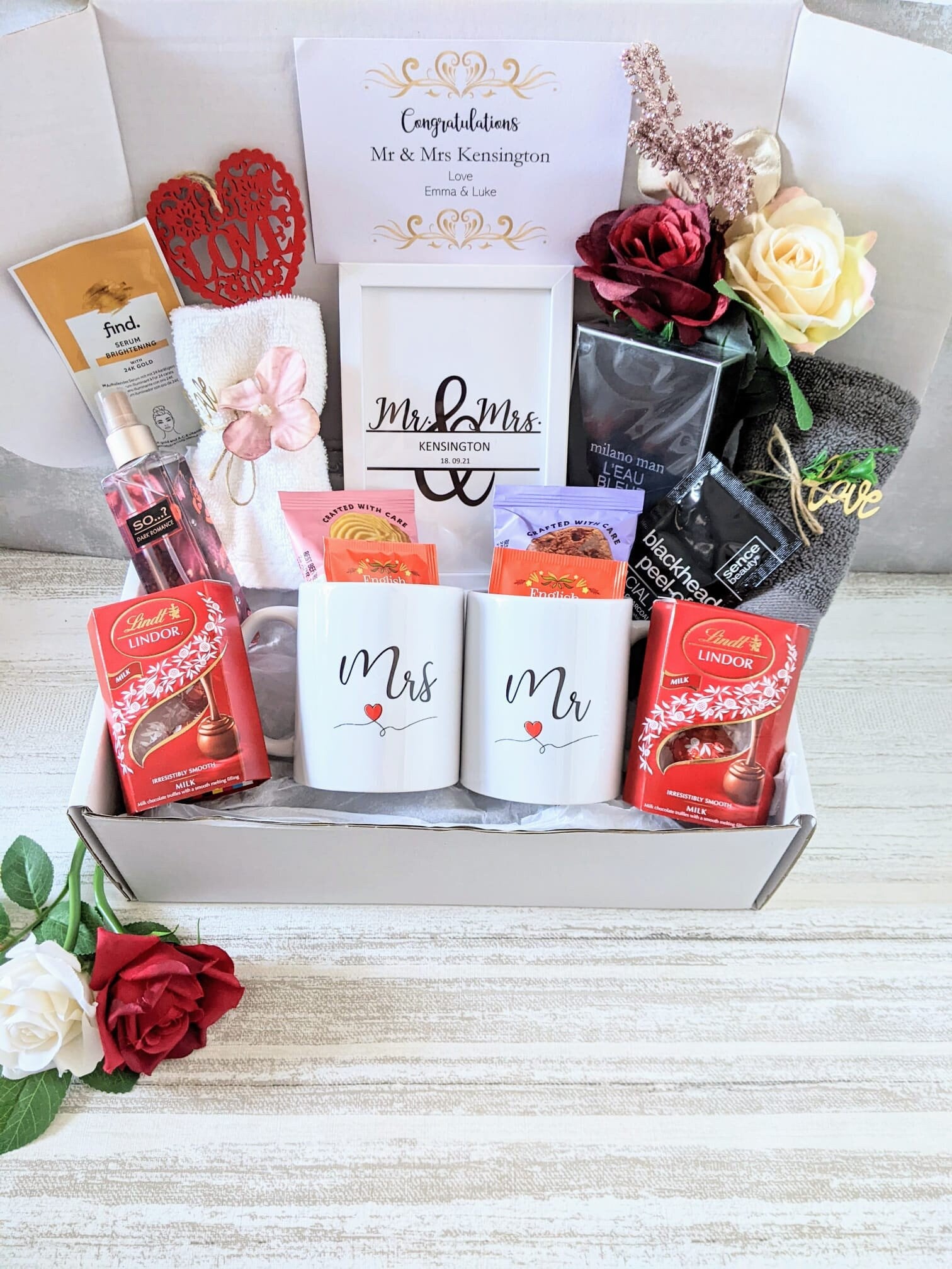 Luxury Bride and Groom Gift couples Gift wedding Hamper pamper Hamper mr and Mrs Gift engagement his and Hers Gift couples Nikah Gift Hamper Etsy UK